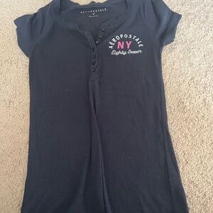 Aeropostale Kids Dark Blue Tee with Pink Accents